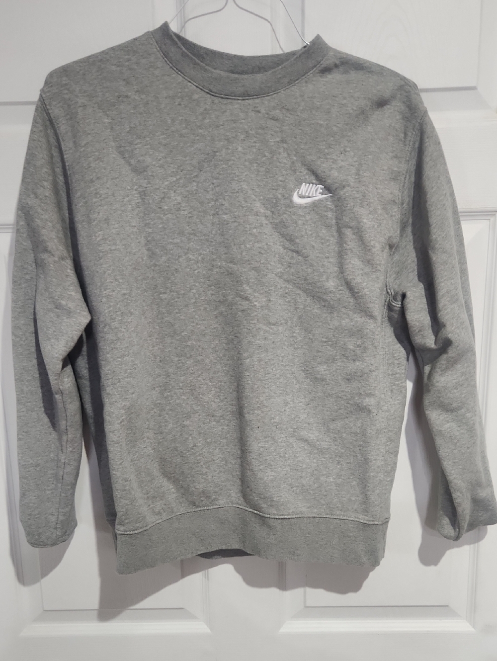 Nike Gray Crewneck Sweatshirt with White Logo